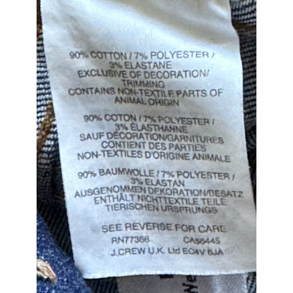 Madewell 10" High Rise Skinny Jeans Women's Size 26 Blue Button Fly Raw Hem - Picture 16 of 16